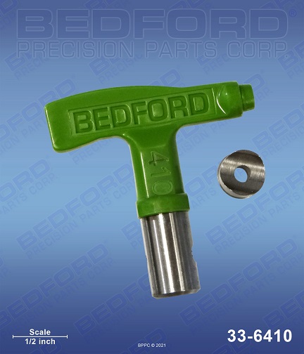Bedford 33-6410 is Graco FF5410 Reversible Fine-Finish Tip aftermarket replacement